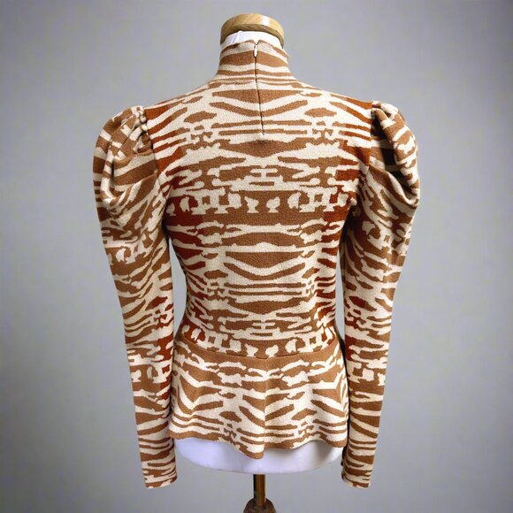 Ulla Johnson cinnamon Valentina Intarsia wool sweater, size S - Picture 4 of 6